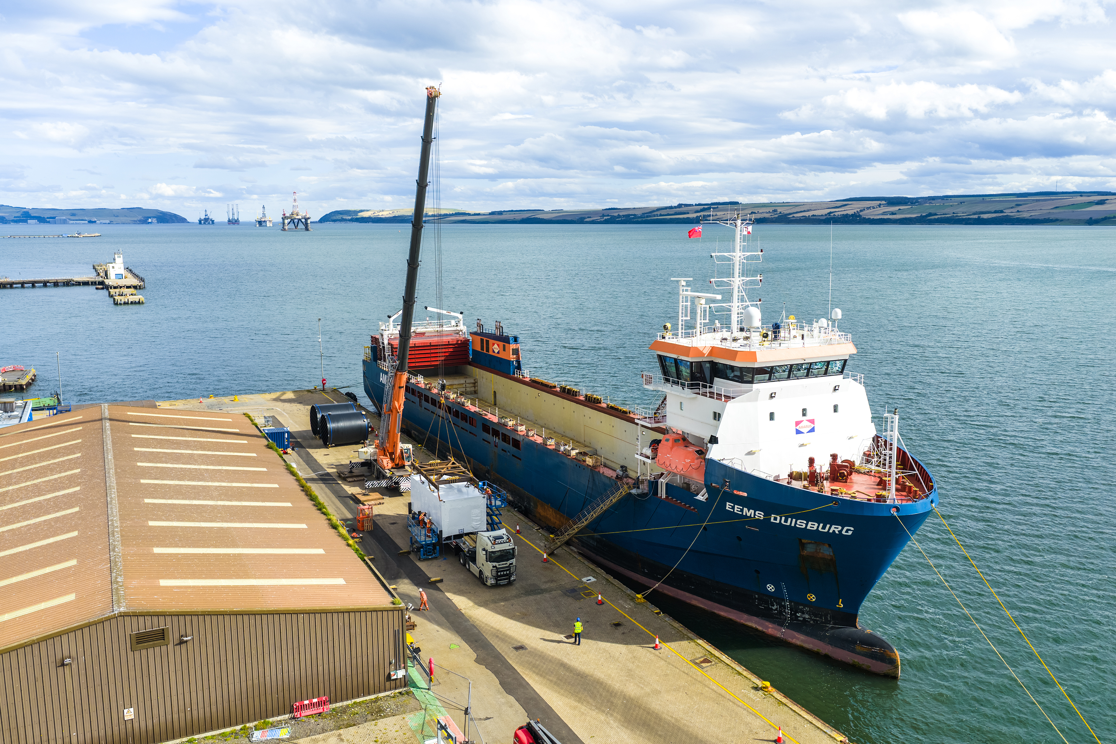 Ship transporting treatment units