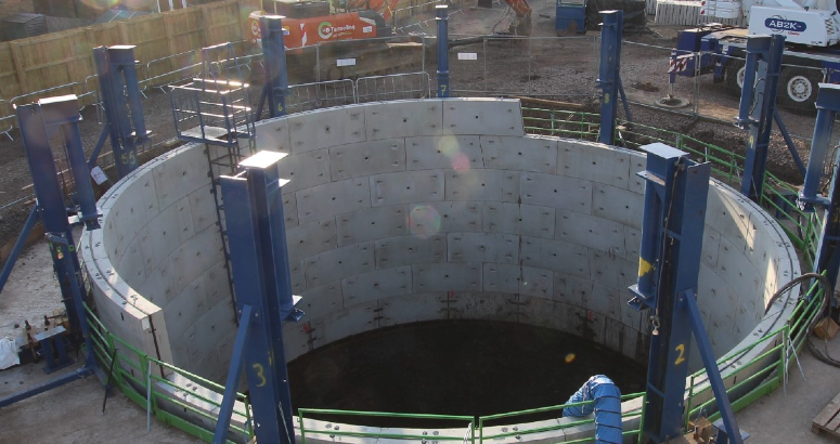 The new giant storm tank is starting to take shape IUW Stewarton Barbours Park