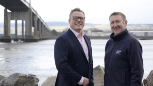 L-R Ross McLory (left) Head of Business Development for Industrial and Commercial at SSE Energy Solutions and Donald MacBrayne, Business Development Manager at Scottish Water Horizons