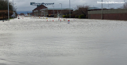 The A8 regularly floods during periods of extreme weather A8 Greenock Flood Alleviation Project